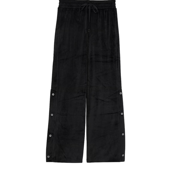Victoria’s Secret Velour Diamante wide-leg snap lounge pants - Picture 2 of 4
